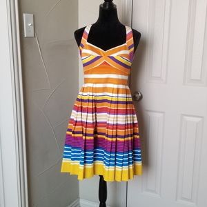 Calvin Klein rainbow striped dress